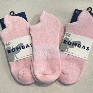 3 pairs bombas ankle socks pink-Medium